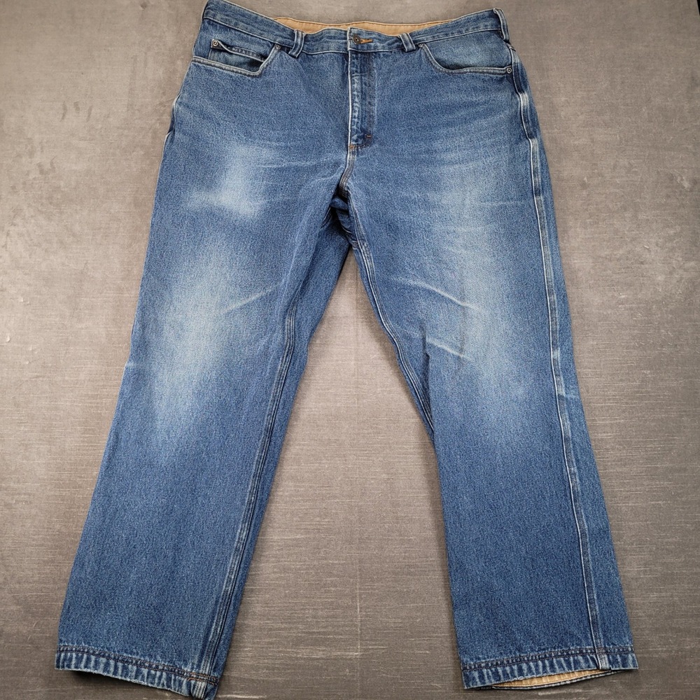 Duluth Trading Mens Actual Sz 38x29 Ball Flex Blue Jeans Relaxed Fit‎ Workwear